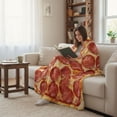 thumbnail image 5 of Waffle Throw Blanket, Super Soft Warm Flannel Fleece Nap Food Blankets for Couch Dorm Sofa Room, Funny Gag Gifts for Teenage Boys and Girls, 50×60 inch, 5 of 8