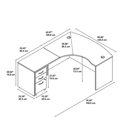 thumbnail image 6 of Bush Business Furniture Series C 60" Left 3 Drawer L-Shaped Desk in Mahogany, 6 of 7