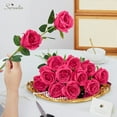 thumbnail image 5 of 30pcs Black Roses Artificial Flowers,Realistic Silk Black Artificial Roses Bouquet with Long Stems for Wedding Flower Arrangement Halloween and Gothic Home Party Decorations, 5 of 5