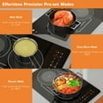 thumbnail image 4 of 12-in Portable Dual Heating Element 1800-W Countertop Induction Cooktop 120-V with Bridge element, 4 of 7