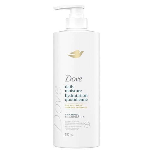 Dove Daily Moisture Shampoo for Dry Hair, with Liquid Bio-Protein Care and Hyaluronic Serum
