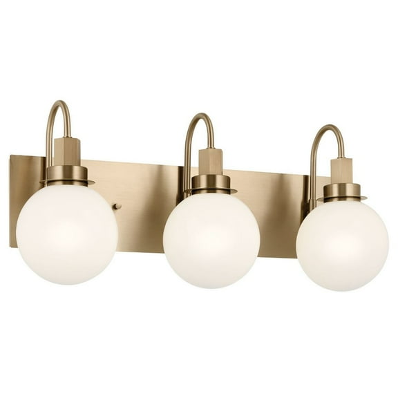 Hex 3-Light Bathroom Vanity Light in Champagne Bronze
