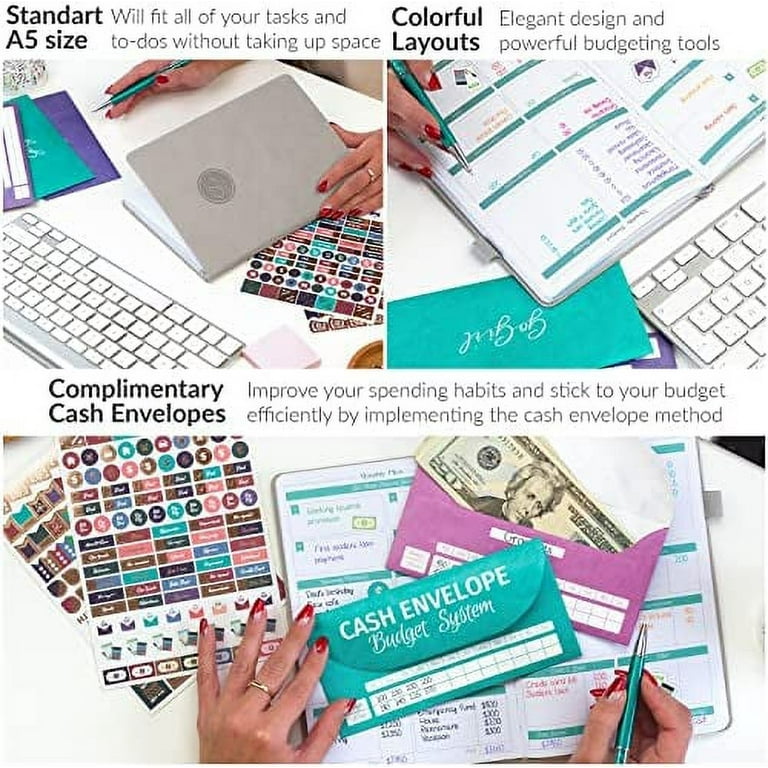 GoGirl Budget Book – Undated Colorful Monthly Financial Planner