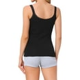 thumbnail image 3 of INSPIRE CHIC Womens Lace Camisole Tank Tops Cotton Cami Pajamas Top Soft Comfy Undershirt M Black, 3 of 6