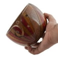 thumbnail image 3 of Hind Handicrafts Premium Solid Dark Handmade Crafted Wooden Portable - Antique Yarn Storage Bowl - Holder for Knitting Crochet Hook Accessories (6" x 6" x 4", Strip), 3 of 4