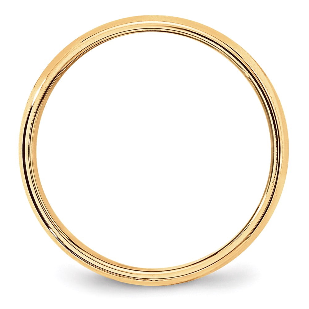 14k Yellow Gold 6mm Lightweight Milgrain Half Round Wedding Band Size 13.5 ML060