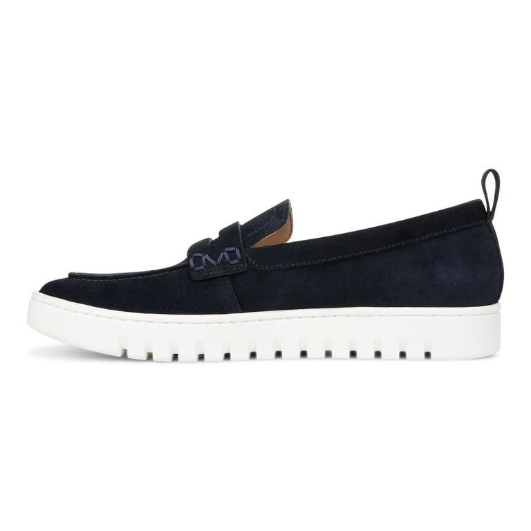 NOWT Vionic Women’s Uptown Loafer – Navy/White,Suede, Size 10 Vionic Women main image 2