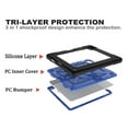 thumbnail image 3 of iPad Pro 11 Case 2020 with Pencil Holder, iPad Pro 11 2nd Generation Case, Allytech Kids Friendly Heavy Duty Shockproof Protective Covers with 360 Rotate Stand /Hand Strap/ Should Belt, Black+Blue, 3 of 7
