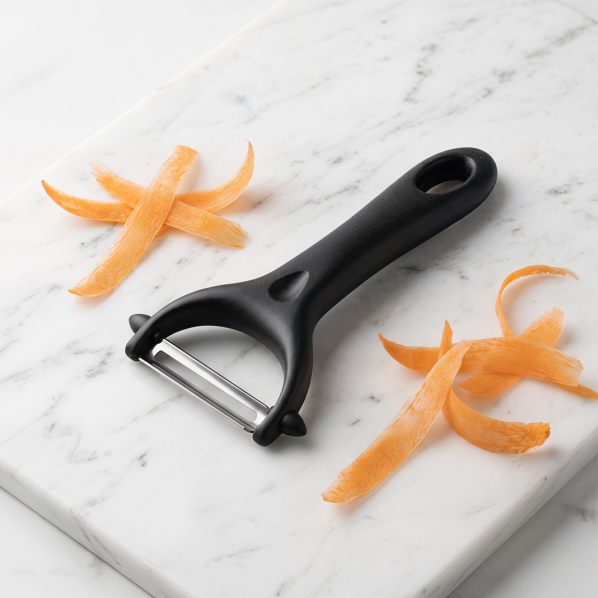 Unique Bargains Durable Plastic Vegetable Peeler with Ergonomic Handle Black 2Pcs