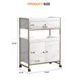 thumbnail image 5 of Hironpal Salon Rolling Cart with Wheels, Mobile Beauty Trolley with Drawers for Salon, Beauty, Spa, White Marble, 5 of 8
