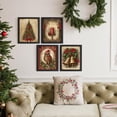 thumbnail image 3 of Hieng Vintage Christmas Wall Decor,Trendy Christmas Retro Posters for Room, Santa Snowman Deer Nutcracker Xmas Wall Art Prints for Living Room Kitchen Bedroom Office Set of 4 Unframed, 3 of 6