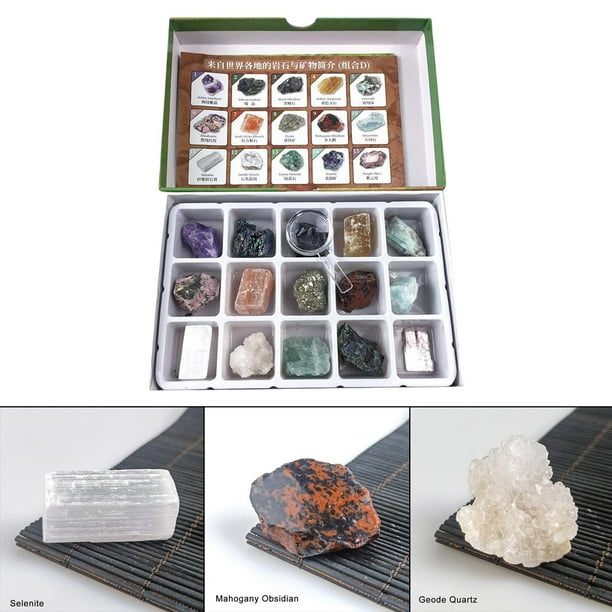 Kit de Collection de Pierres 20 Pcs Collection de Pierres Précieuses Kit Éducatif de Science des Roches Minérales pour Enfants Garçons Filles Kit de Collection de Pierres 20 Pcs Collection de Pierres Précieuses Kit Éducatif de Science des Roches Minérales pour Enfants Garçons Filles