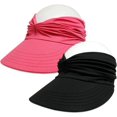 thumbnail image 4 of 2 Packs Womens Sun Visor Hat Wide Brim Summer UPF 50+ UV Protection Beach Sport Cap, 4 of 5