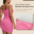 thumbnail image 2 of MANIFIQUE Women Shapewear Dress Full Slip Tummy Control Body Shaper V Neck Adjustable Spaghetti Strap, 2 of 6