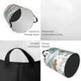 thumbnail image 4 of Fotbe Music Lover Dinosaur Laundry Basket with Handles, Waterproof Large Laundry Hamper, Wash Bag for Corner Dorm, Rolling Laundry Basket with Handles-Small, 4 of 8