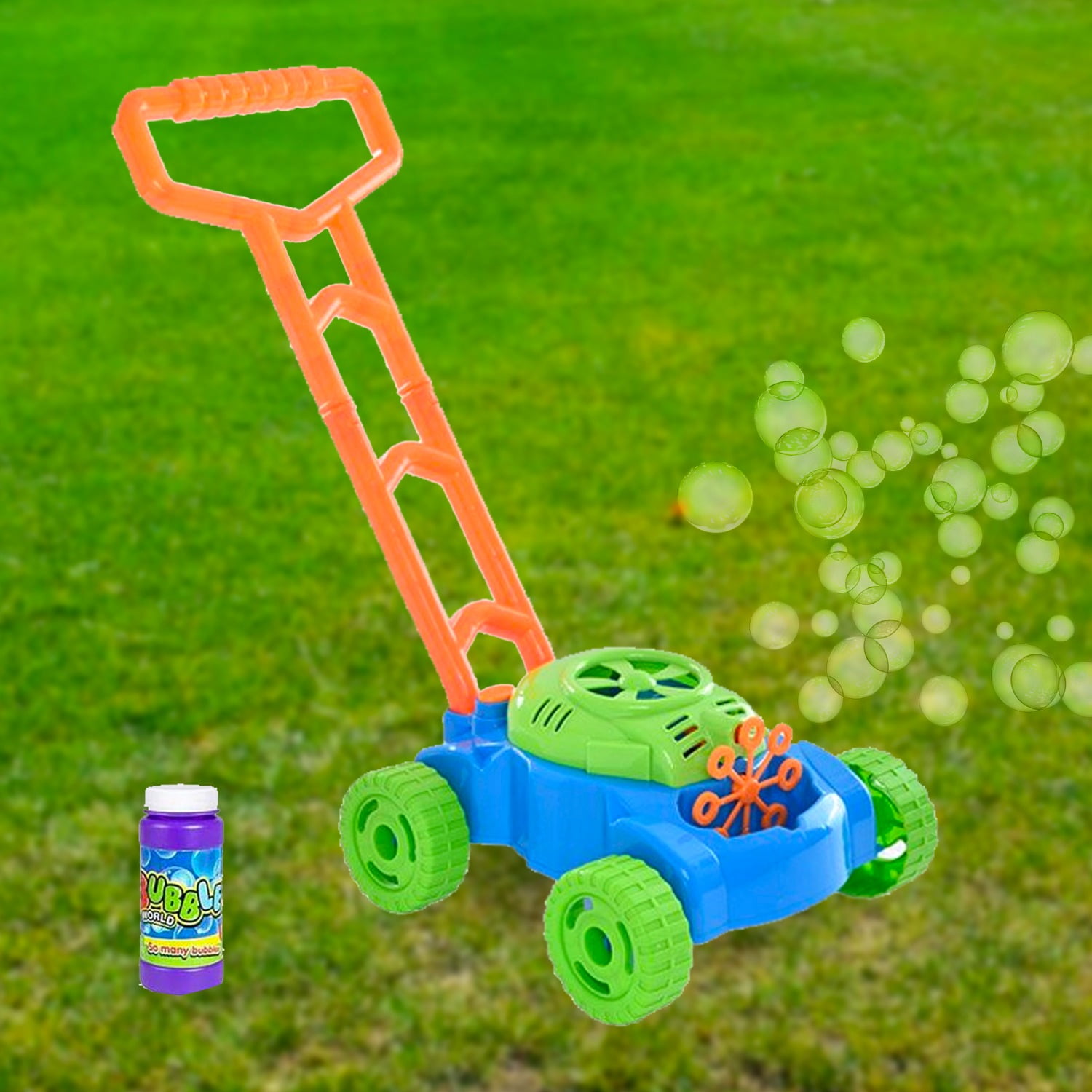 Bubble Lawn Mower Toy with Music and Real Lawn Mover Sounds Indoor and Outdoor Fun and Healthy Exercise for Kids Toddlers Girls and Boys