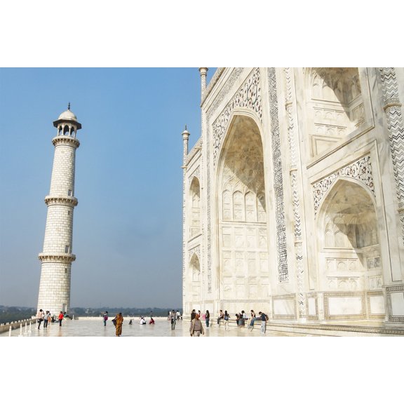 24x36 gallery poster, Taj Mahal Exterior with a minaret