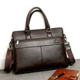 Men Briefcases Men's Bag PU Leather office Bags for Men For 15" Laptop