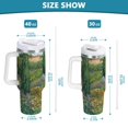 thumbnail image 6 of Yayeee 40oz Stainless Steel Tumbler with Straw and Handle Double-Wall Insulated Travel Water Bottle, Garden Scene, 6 of 8
