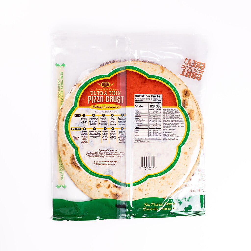 (2 pack) Golden Home Ultrathin White Pizza Crust - 12 inch (Shelf-Stable)
