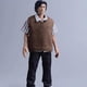 thumbnail image 5 of Ropa para Figuras de Acción a Escala 1:12, Chaleco de Punto Sin Mangas, Moda, Ropa en Miniatura, Disfraz para Muñecos Masculinos de 15 Cm de Altura. Café, 5 of 8