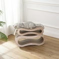 thumbnail image 6 of THE LICKER STORE Suvi 26" Modern Cardboard Infinity 2-in-1 Lounge Bed Cat Scratcher with Catnip, Oak Wood, CSR1014C, 6 of 7