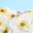 thumbnail image 4 of QJUHUNG Kid Baby Girls One Piece Swimsuit Long Sleeve Zipper Swimwear Ruffle Rashguard Bathing Suits Beachwear, 4 of 8