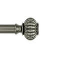 thumbnail image 2 of (2 pack) Better Homes & Gardens 1" Pewter Ribbed Knob Adjustable Single Curtain Rod Set, 42"-120", 2 of 8