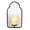 Black, variant on Mirror Wall Sconce With LED Candle