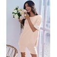 thumbnail image 3 of EKOUAER Lounge Sets for Women Summer 2 Piece Set Casual Oversized Short Sleeve Tops Biker Shorts Matching Tracksuit, 3 of 6