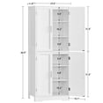 thumbnail image 2 of TEENFON 67” Storage Cabinet, Kitchen Pantry Cabinet with 4 Doors and Adjustable Shelves, Cupboard, Tall Bathroom Cabinets for Dinning Room, Living Room, White, 2 of 8