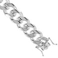 thumbnail image 2 of Very Thick Heavy Sterling Silver 15mm Miami Cuban Link Chain Bracelet Box Clasp for Men Nickel Free Italy 10 inch, 2 of 5