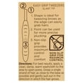 thumbnail image 2 of Equate Stainless Steel Easy-Grip Slant-Tip Tweezers, 1 Count, 2 of 2
