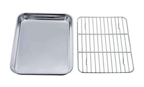 Stainless Steel Cookie Sheet Pan Baking Oven Tray Toaster Roast Large 15*11inch 