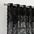 thumbnail image 4 of WARM HOME DESIGNS Semi Sheer 102" x 84" Lace Curtains for Patio Doors with Attached Valance & Tassels. LUN PATIO 84 BLACK, 4 of 4