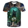 thumbnail image 2 of Camiseta con estampado 3D de dos gatos para hombre y mujer, camisa de manga corta, XXS, verano, 2021, 2 of 3