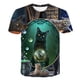thumbnail image 3 of Camiseta con estampado 3D de dos gatos para hombre y mujer, camisa de manga corta, XXS, verano, 2021, 3 of 4