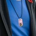 thumbnail image 3 of I Accessorize with Cat Hair Fur Military Dog Tag Pendant Necklace with Cord, 3 of 4