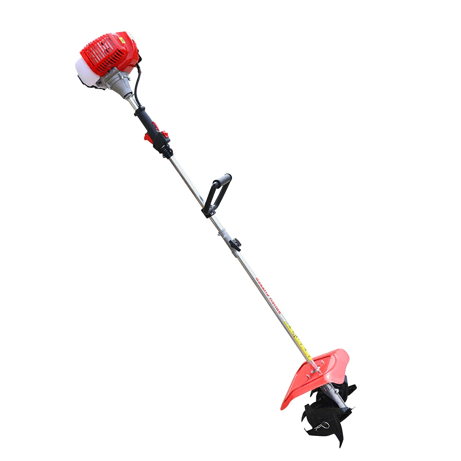 ToppiJoy 51.7cc 2-Stroke Handheld Tiller Cultivator, Multi-Function Trimmer Grass Pruner Brush Cutter Garden Weeding Tool Gas Powered Air Cooling for Lawn Digging Weed Removal Soil Cultivation