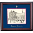 thumbnail image 1 of OCM Prestige Framed Artwork for Duquesne University | Administration Building with Embossed Navy/Cherry Mat, 16" x 18", 1 of 5