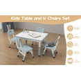 thumbnail image 5 of Toddler Table and 4 Chairs, Height-Adjustable Kids Table and Chairs Set, 31.5''L x 23.6''W Children Activity Table for Boys and Girls Aged 3-8, 5 of 12