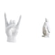 thumbnail image 1 of Estatua de pingüino con gesto de roca, escultura de animal, figura de resina artesanal, decoración original para la mano, ideal para regalar, dormitor, 1 of 8