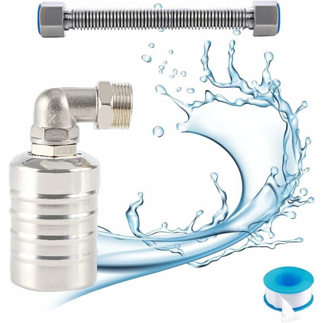304 Stainless Steel Fully Automatic Float Valve, Automatic Water Level Controller for Water Tank, Mini Stainless Steel Float Ball Valve (Plug).