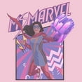 thumbnail image 2 of Girl's Marvel: Ms. Marvel Logo Icon  Graphic Tee Light Pink Large, 2 of 4