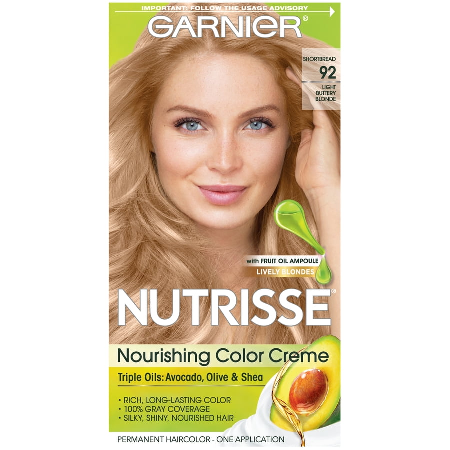 Garnier Nutrisse Nourishing Hair Color Creme Blondes 92 Light Buttery Blonde 1 Kit Walmart