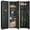 Black-Digital, variant on 53.15" Wall Gun Cabinet, Biometric Fingerprint Hidden Gun Safe With Dual Alarm System And Silent Mode, Gun Safes 3 Adjustable Shelves, Magnetic Slot And Key Hook
