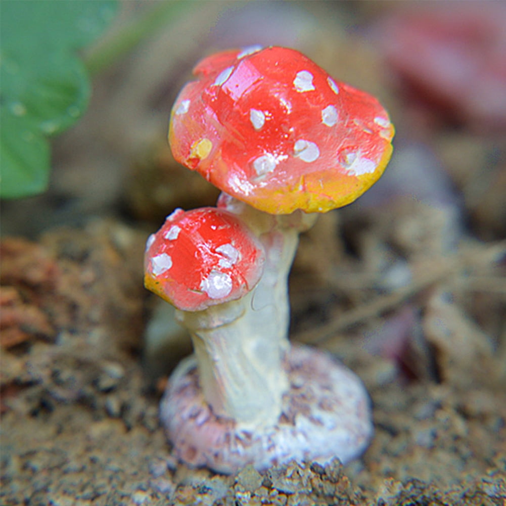 Dollhouse Toadstool Mushroom Terrarium DIY Fairy Decor Garden Miniature LP 