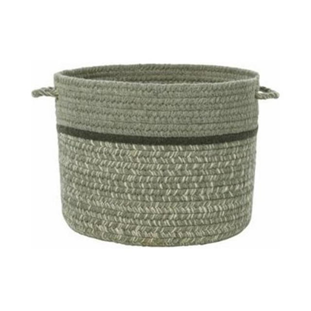 Rhody Rug CC68B018X012S 18 x 12 in. Casual Comfort Mistletoe Banded Basket