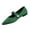 Green, variant on Women's Suede Pointed Toe Flat Shoes Fashion Buckle Strap Ballet Dance Shoes Retro Soft Comfortable Slip On Casual Walking Flats