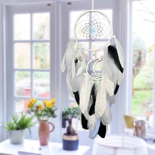 Xihbxyly Artículos Por Menos de $10 Atrapasueños para Decoración de Pared y Plumas de Sol, Decoración Tradicional para Colgar En Pared con Sueños para Dormitorio de Niños, Salsa de Estar para Adultos
